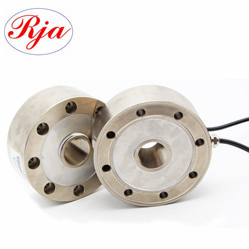 30 Ton 50ton Analog Output Spoke Type Load Cell , Industrial weighing donut compression load cell