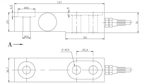 500kg~3t Highly Accurate Shear Beam Load Cell For Platform Forklift
