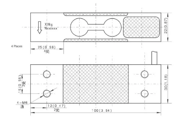 High Accuracy Aluminum Single Point Load Cells for Platform Scales 20kg IP65 Rated 0