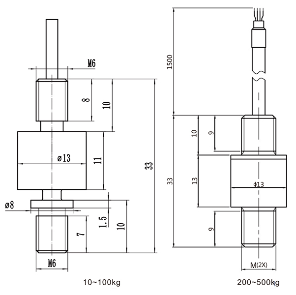 Miniature Tension And Compression Load Cell 3kg/20kg/100kg To 500kg
