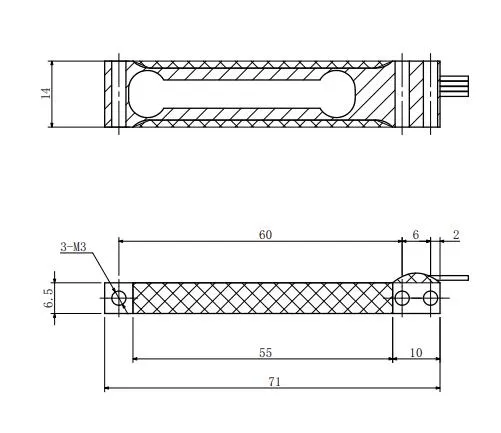 100g/200g Parallel Beam Weighing Sensor Aluminium Alloy Single Point Load Cell 3