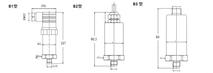 0-600bar Pressure Range Diffused Silicon Oil Pressure Sensor RPT202 with 0.5-4.5V Output and CE RoHS Certification 2