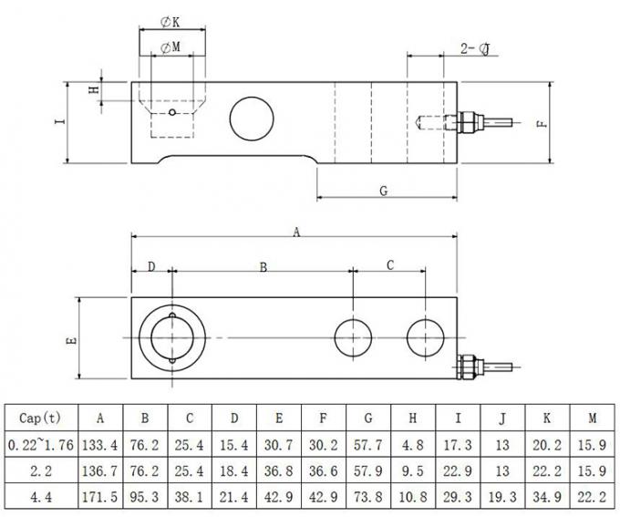 4.4t Shear Beam Load Cell with CE Certificate and Resistance Strain-Gage Technology for Performance in Various Environment 1