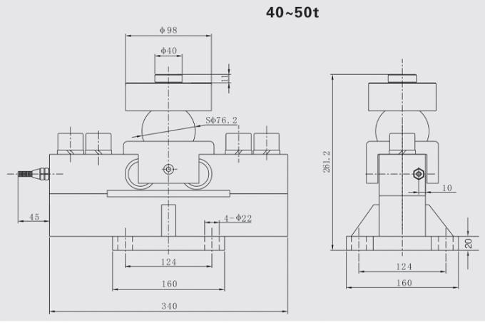 Hot Sale Scale Load Cell Weighing Cell Weighbridge Sensor Double Shear Beam Pressure Sensor Analog Sensor 30t 2