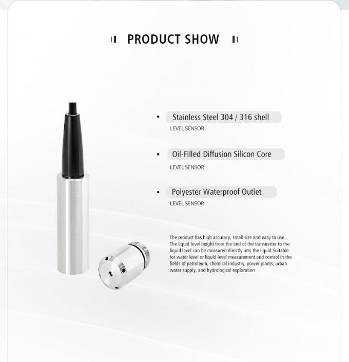 Rujia 4-20ma Submersible Liquid Level Sensor Indicator Transmitter Hydrostatic Water Level Sensors For Sewage Water Treatment 1